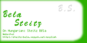 bela steitz business card